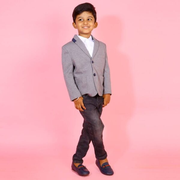 Boys Festive & Party Blazer, Shirt and Trouser Set??(Grey Pack of 1)