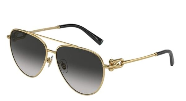 Tiffany & Co. TF3092-60023C Sunglasses GOLD w/GREY GRADIENT 59mm, Gold, 59/13/140