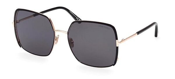 Tom Ford RAPHAELA FT 1006 Matte Black/Smoke 60/18/135 women Sunglasses, Matte Black/Smoke, 60/18/135