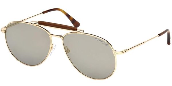 Tom Ford UV Protected Rose Gold Aviator Full rim Sunglasses for Men - FT0536 60 28C