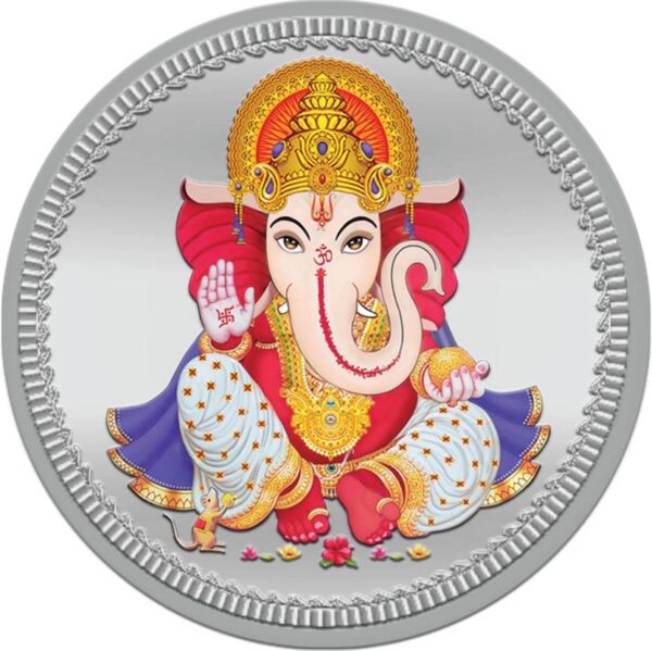 MMTC-PAMP India Pvt Ltd Ganesha S 9999 50 g Silver Coin